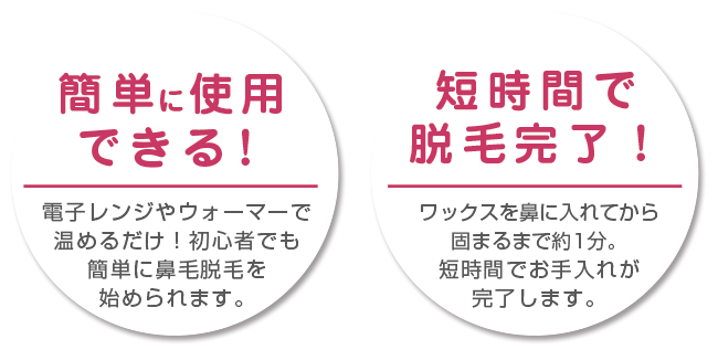 簡単に使用できる！短時間で脱毛完了！